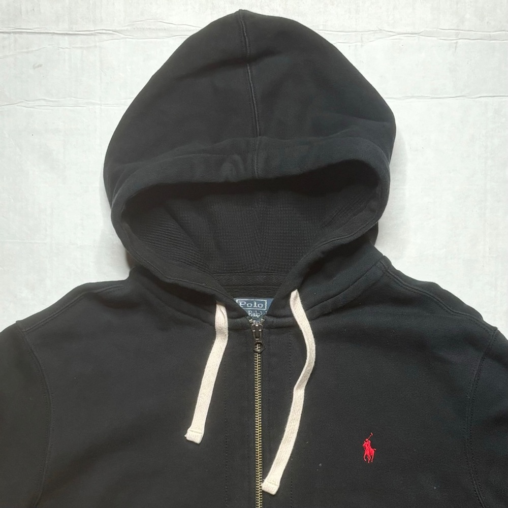 Polo by Ralph Lauren Black Zip Up Sweater - Picture 2 of 4